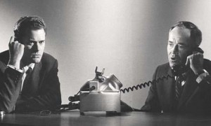 Larry Hagman (Buck) et Henry Fonda (Le président)